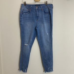 Aeropostale High-Waisted Distressed Blue Jeans - Size 12